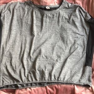 Gray workout top